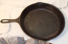 Griswold #10  11 3/4 Inch  "Y" Cast Iron Skillet Frying Pan Small Block Logo