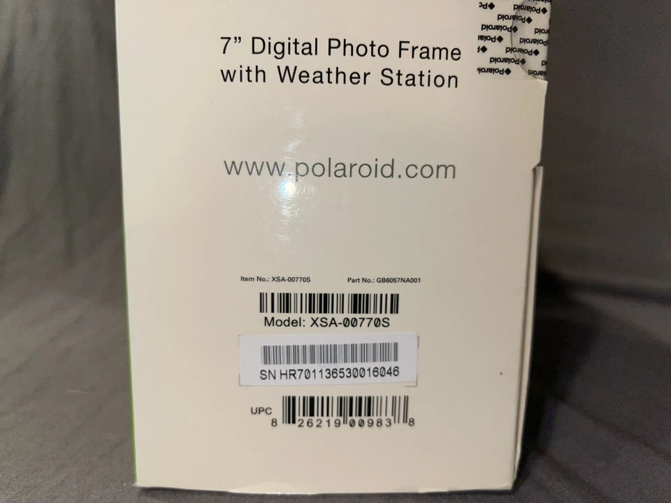 SEALED NEW Polaroid Simplicity 7" Digital Photo Frame Weather Station XSA-00770S - Image 4 of 4
