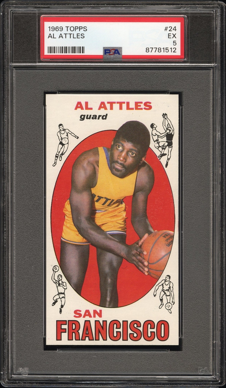 1969 Topps Basketball Al Attles #24 PSA 5