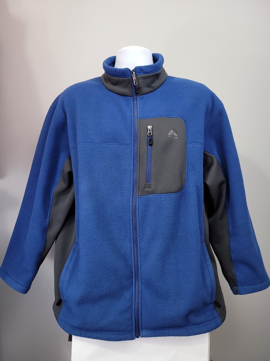 Vintage NIKE ACG Fleece Jacket Mens 2XL XXL Blue Gray Full Zip | eBay