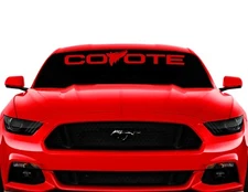 High-Quality Coyote Windshield Vinyl Decal Graphic Fits Mustang Gt 5.0