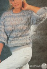 73 LADY'S  LACY MOHAIR SWEATER 32-42" KNITTING PATTERN COPY