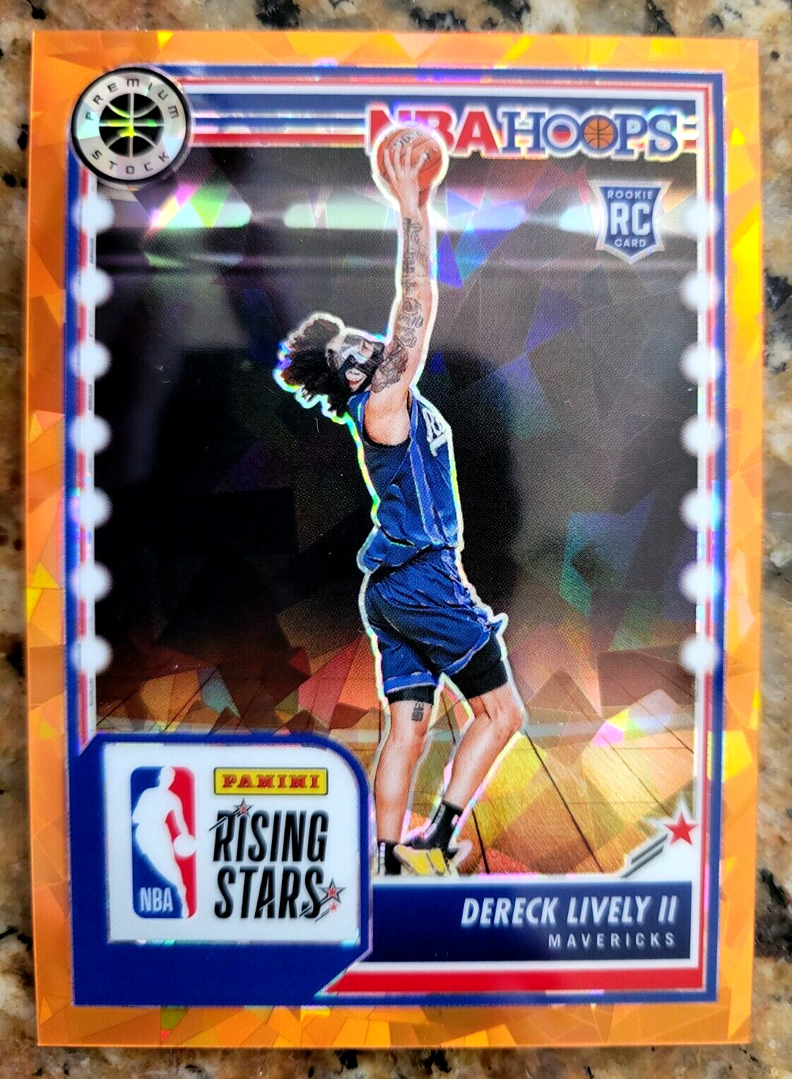 2023-24 Hoops Premium Stock Rising Stars ORANGE ICE Prizm Dereck Lively /125 RC