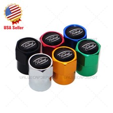 Hex Black Ford Logo Emblem Car Wheels Tire Air Valve Caps Stem Dust Cover Sport