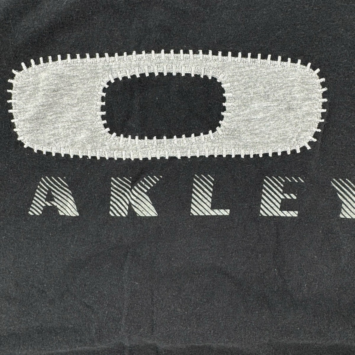 00s Y2K Oaklayオークリー ドライカットソー 刺繍 M オークリー OAKLEY 00s Y2K ビンテージ tシャツ ブラック 黒 L