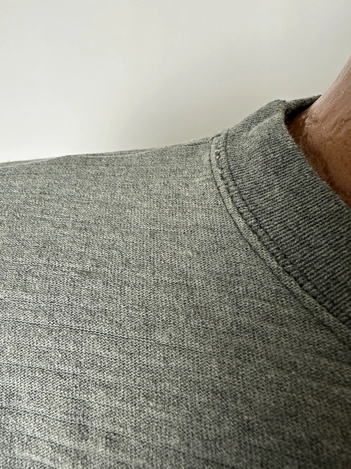 Camiseta Acanalada Reunión Años 90 De Colección Hombres XL Gris Mínimo Grunge Manga Corta EE. UU. Foto 4 de 4