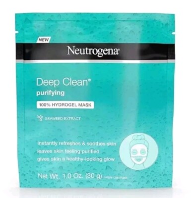   NEUTROGENA   DEEP CLEAN PURIFIYING  100% HydroGel Face Mask Seaweed Extract.