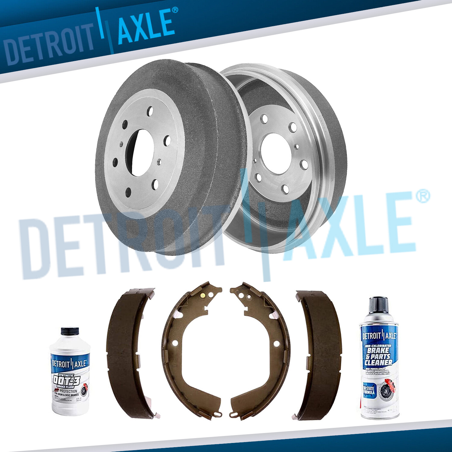 Rear Brake Drums Ceramic Shoe For GMC Silverado Sierra Chevy Silverado