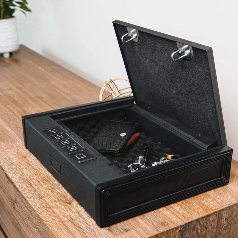 RPNB Pistola Caja Fuerte para Pistolas Pistola Biométrica Caja Fuerte con 3 Formas de Acceso para 2 Pistolas 🔥 Foto 2 de 4