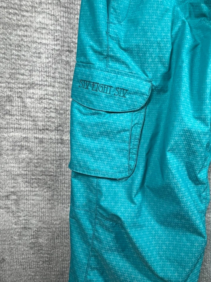 Calças de snowboard 686 meninas grandes forradas inteligentes isoladas azul água 30x27 - Imagem 3 de 4