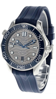 OMEGA Seamaster 42MM Gray Dial Rubber Men's Watch 210.32.42.20.06.001