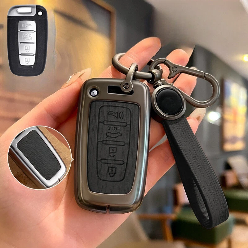 Zinc Alloy Leather Car Key Fob Case Cover Bag For Kia Sorento Sportage Borrego - Изображение 4 из 4