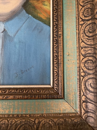 Arte outsider de colección firmado por J. Greene - Retrato de marido y mujer - Imagen 15 de 15