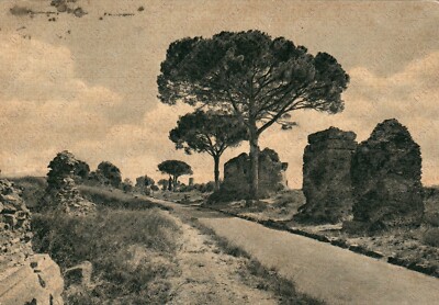 1956 ROME Via Appia Ancient panorama Postcard