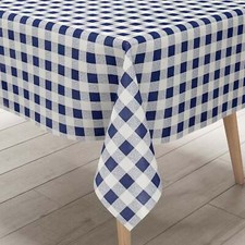 Wachstuch Tischdecke P107-2 blau kariert groß eckig rund oval