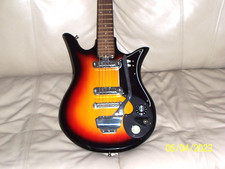 Vintage 60's-70's Checkmate Electric Guitar Sunburst Teisco Looks Really Great