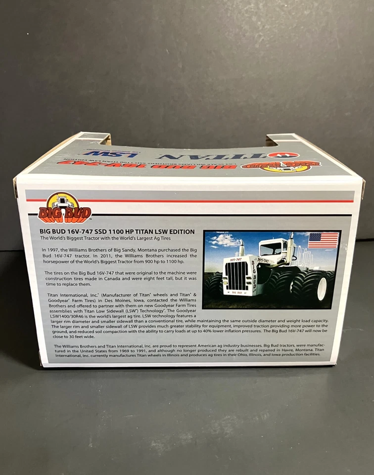 1/64 Big Bud 16V-747 Black. Silver Series Detroit 1100 HP Titan LSW First Gear. - Image 4 of 4