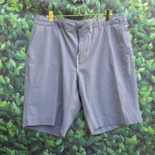 Faherty All Day Shorts Mens 34 Grey Stretch Hybrid Quick Dry Casual Board Shorts