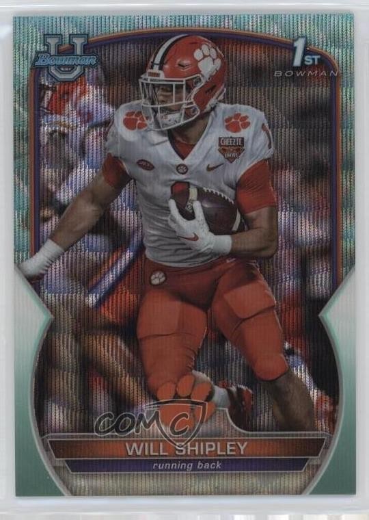 2022 Bowman U Chrome Aqua Wave Refractor 293/299 Will Shipley #73 rp9