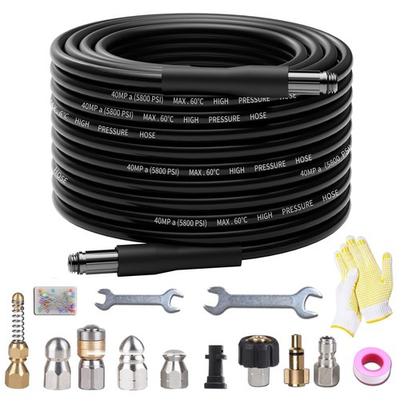 #ad Kink Resistant 120FT Pressure Washer Hose Kit 1 4quot; 5800 PSI Sewer Jetter Kit... $74.95