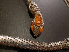 Vintage Snake Necklace/belt circa 1960/70  glass eyes 