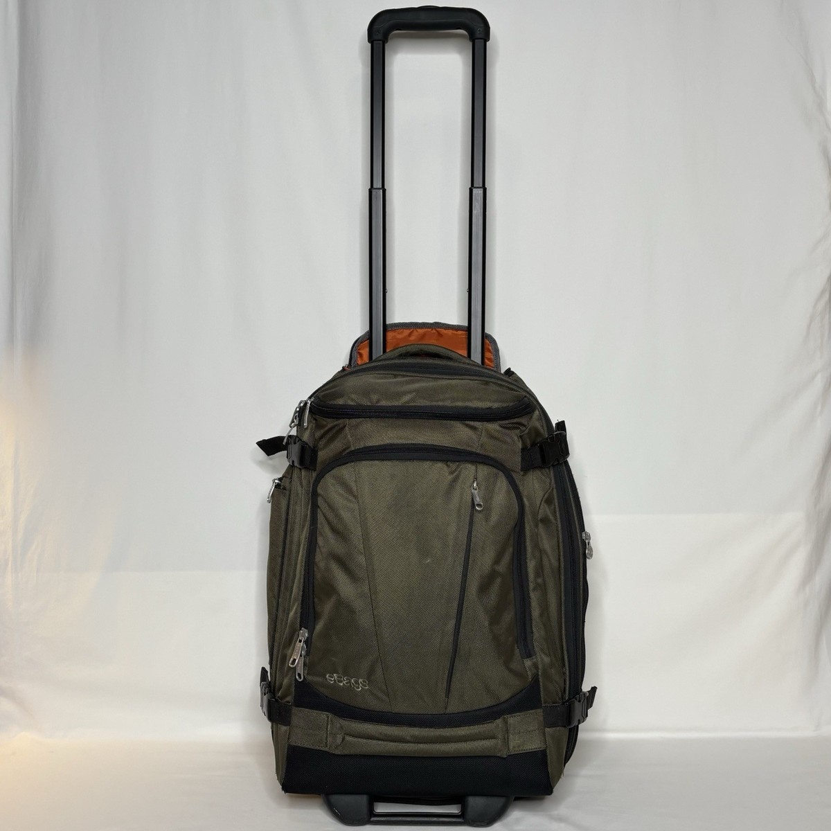 1900 rolling laptop backpack ebags exclusive SWISSGEAR ScanSmart in Grey/Black and water bottle pocket. Ebags Full Size Convertible rolling