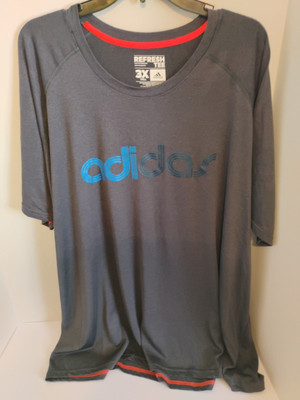 Adidas Refresh Tee T-Shirt Blue Mens Size 3X Tall 100% Polyester 