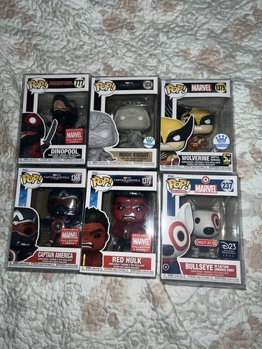 Funko Marvel Pop! Vinyl Figures Collectible Lot of 6