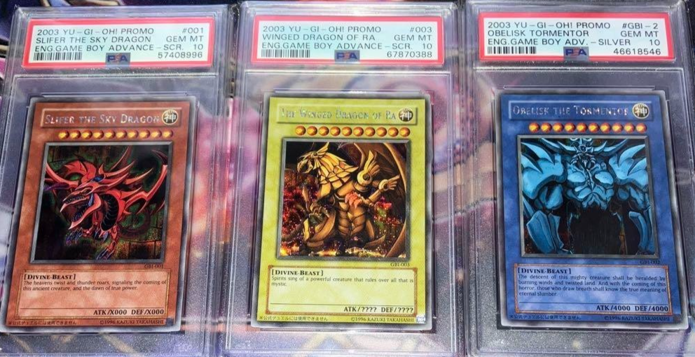 PSA 10 YU-GI-OH Egyptian God Cards Secret GBI-001 GBI-002 GBI-003 set Holo  gift | eBay