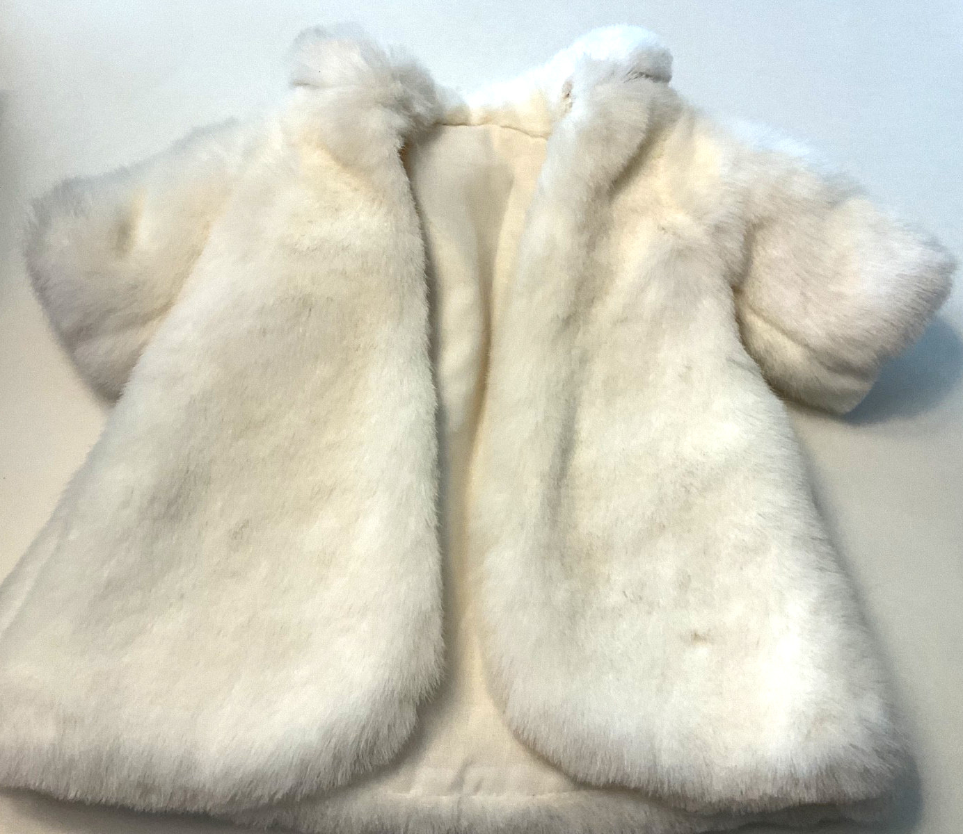 White Winter Coat Quality Plush Fits American Girl Dolls