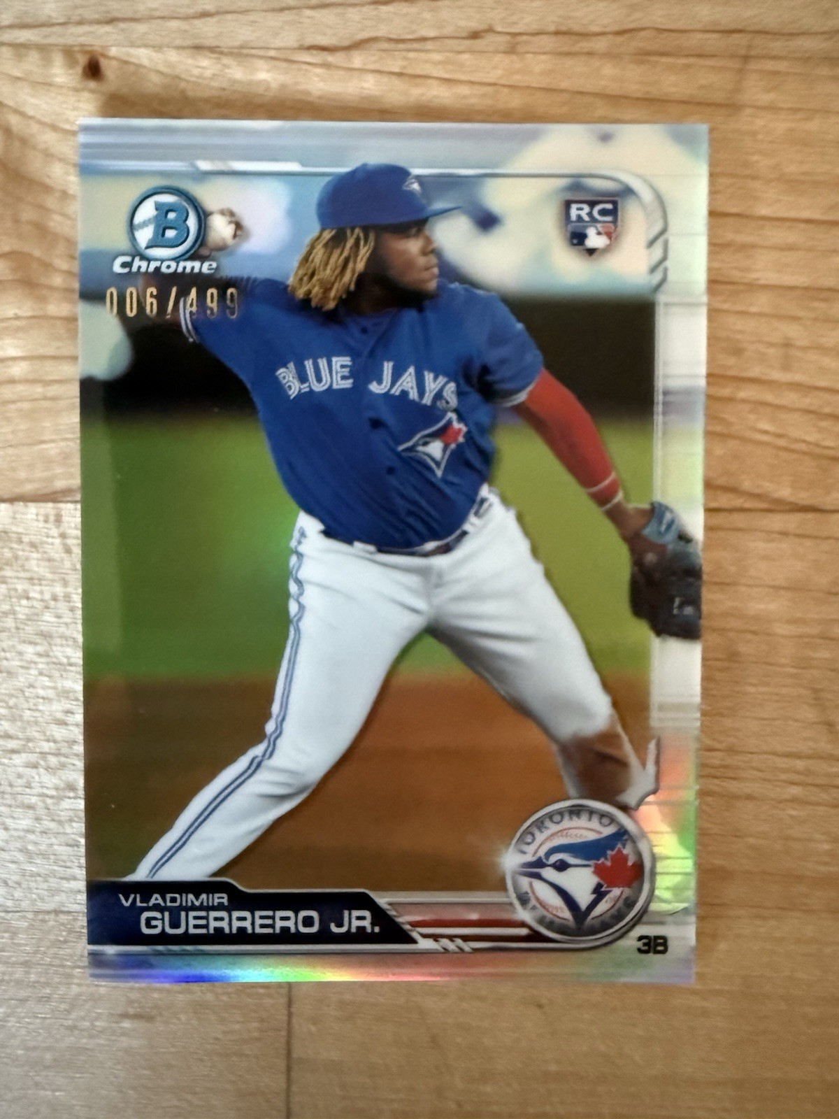 2019 Bowman Chrome VLADIMIR GUERRERO JR Rookie REFRACTOR Card RC SP /499 FRESH
