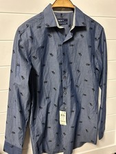 Bar III Mens Dress Shirt Size 14-14 1/2 Slim Fit Small Stretch 57