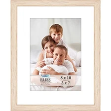  - 8x10 Picture Frame with Removable Mat for 5x7 8x10 mat to 5x7 Light Oak