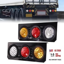 2PCS 63 LED Trailer Tail Lights Kit, Stop Turn Signal/Brake/Reverse Tail Light