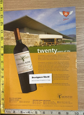 Montes Alpha Cabernet Wines Vineyard Scene 2008 Paper Print Advertisement