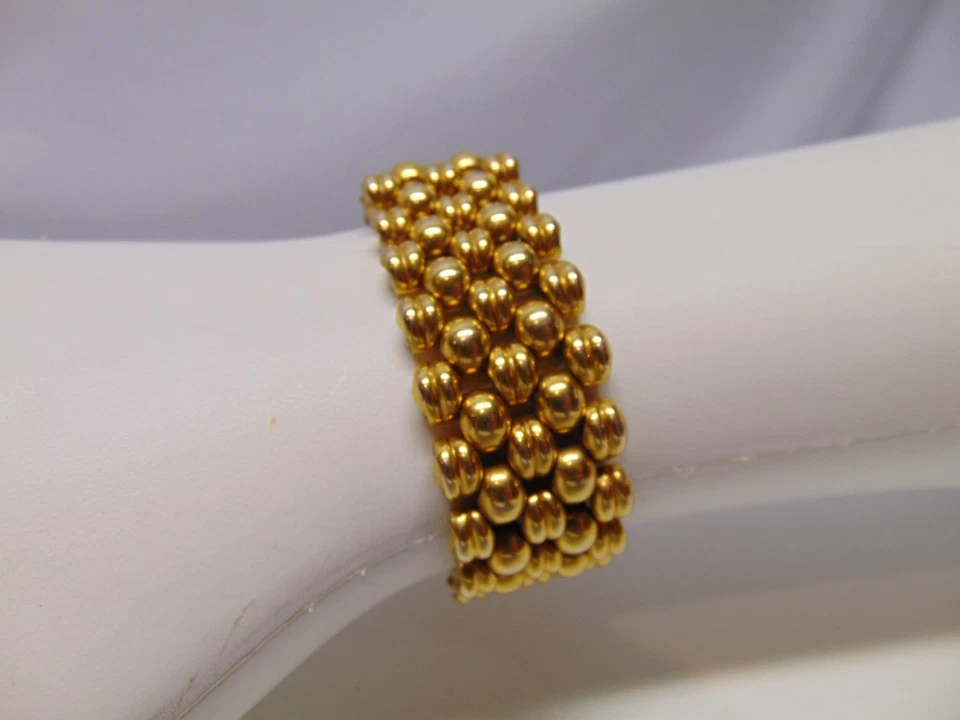 Pulsera Geneve Panther Link 5 filas placa ORL 20 micras G Suiza con estuche Foto 2 de 4