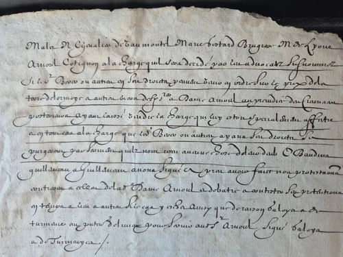 MANUSCRIT 1693 SUCCESSION SANTEUL LE CARON NOTAIRES CHÂTELET PARIS IN-FOLIO