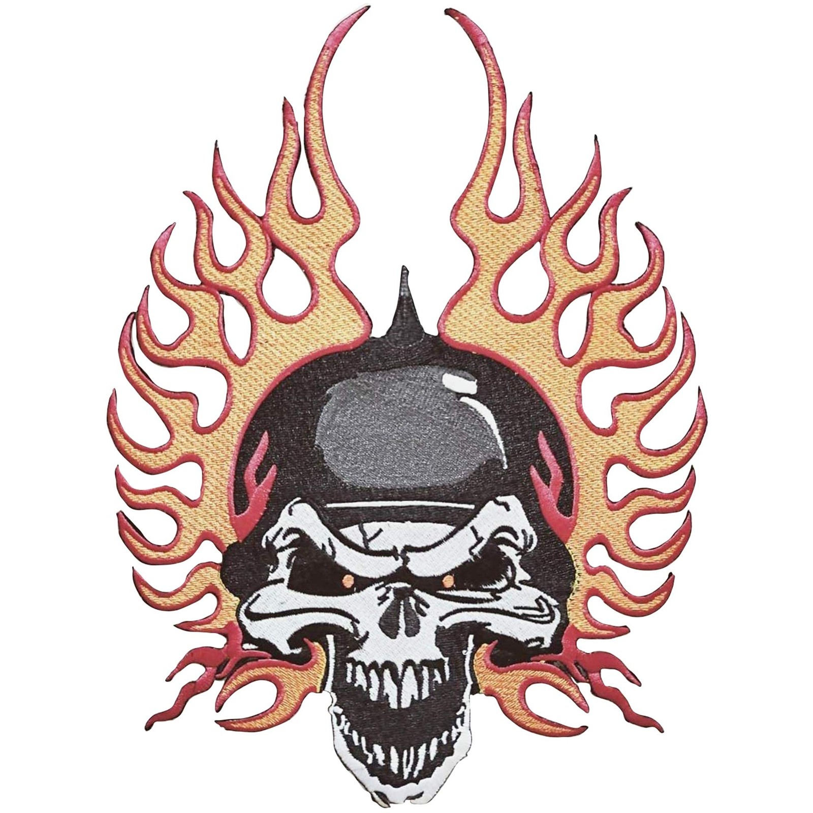 Large Embroidered Skull Biker Patch for Men Women Teens Iron Rider Motorbike Charm