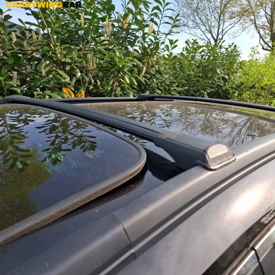 Se adapta a barras transversales de techo rasante para Subaru Baja 2002-2006 color negro Foto 2 de 4