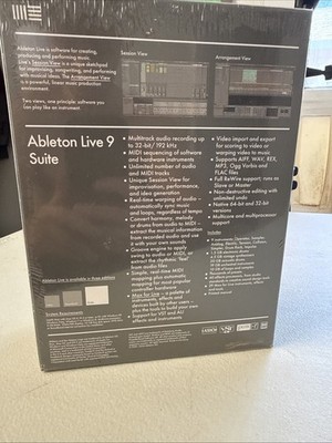 Ableton Live 9 Suite Factory Sealed Box (No Serial) Music