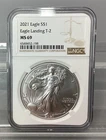 2021 T-2 American Silver Eagle - NGC - MS 69