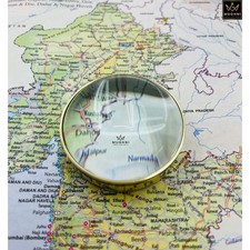 2 Inch Brass Magnifying Glass Dome Paperweight Loupe Desk Gift Optical Lens