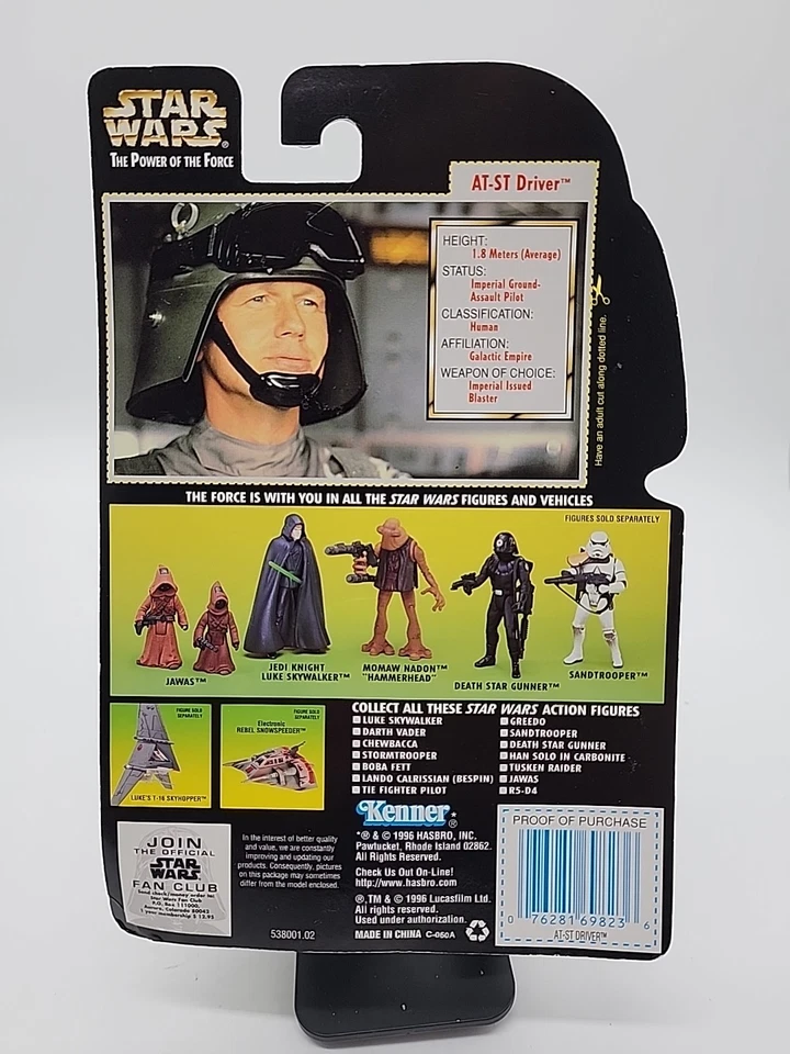 Figura de acción Star Wars Power Of The Force AT-ST Driver 3,75" 1996 Hasbro *LEER* Foto 3 de 4