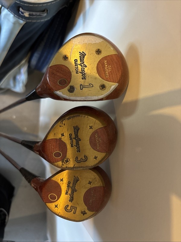 MacGregor Custom Oil Hardened 1, 3 & 5 Woods, Vintage