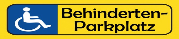Blechschild 10X46 Cm Parken Behinderten Parkplatz Gelbes Deko Geschenk Schild-image