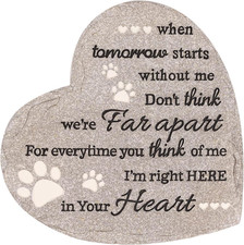 Pet Memorial Stone for Dogs Cats, 10 Inch Dog Memorial Gifts for Loss of Dog, He
