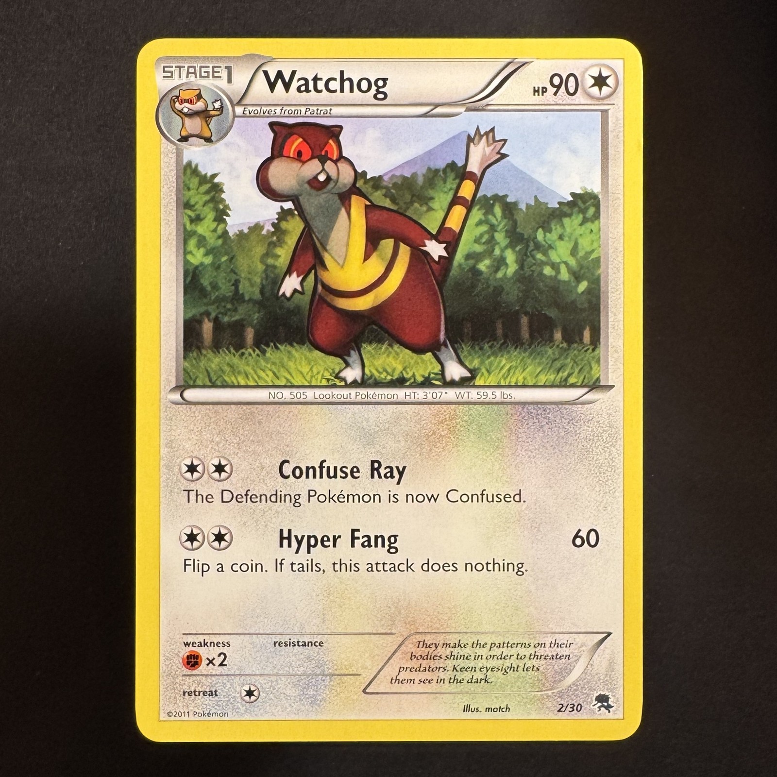 Watchog - 2/30 - BW Trainer Kit Zoroark - Pokemon - Common - Played