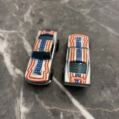 Vintage Hot Wheels Redlines Mustang Stocker  Super Chromes Stars Stripes 1974 HK