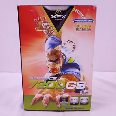 XFX GeForce 7200 GS Graphics Card 512 MB 450 MHz Ultrasilent Cooling Open Box