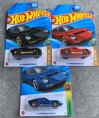 Hot Wheels 1971 Lamborghini Miura RS Lot of Three